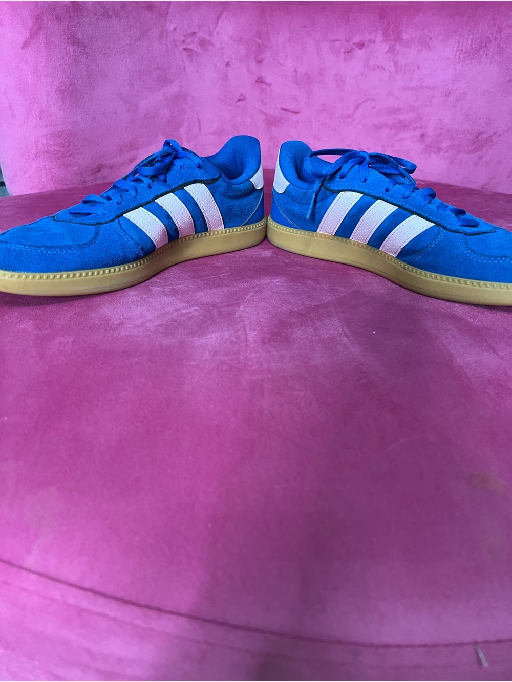 Adidas Breaknet Sleek Royal Blue Pink Gum Sole Sneakers Women’s 9.5 - Picture 9 of 10